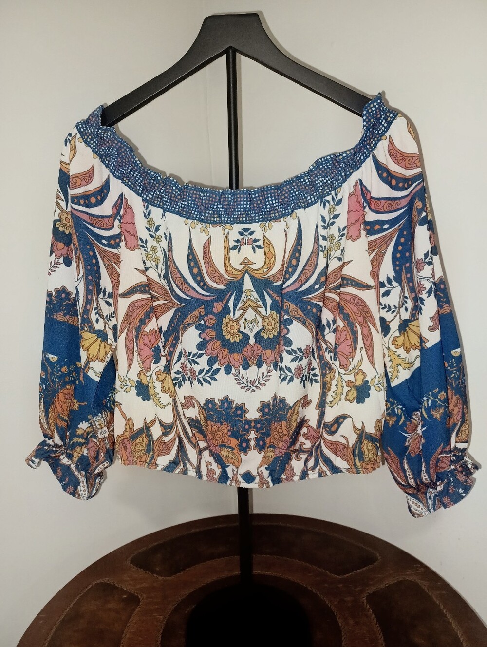 Flying Tomato Off The Shoulder Blouse Multicolor - Picture 7 of 10